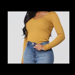 Fashion Nova Yellow mustard sweater